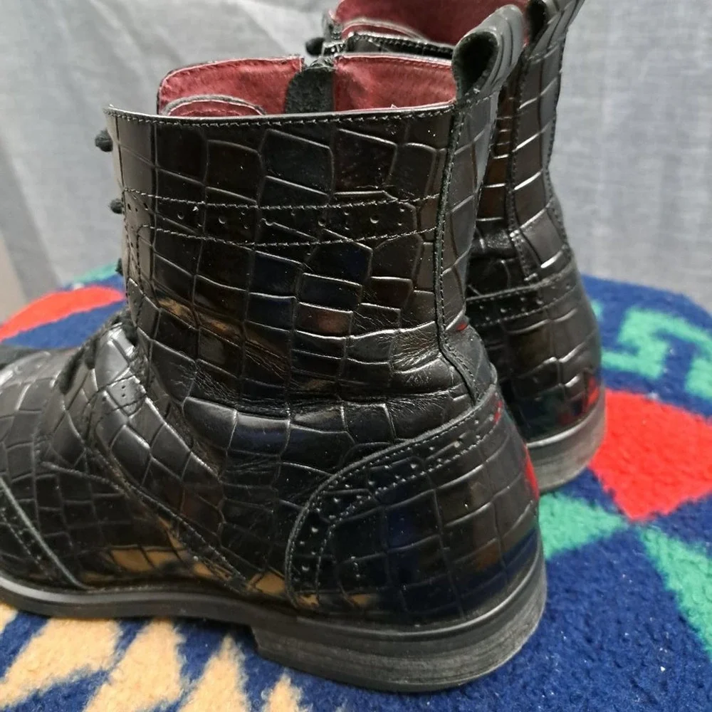 %Giovanni Stock Corbin High Top Side Zip Boots Men's Size 13 / D5